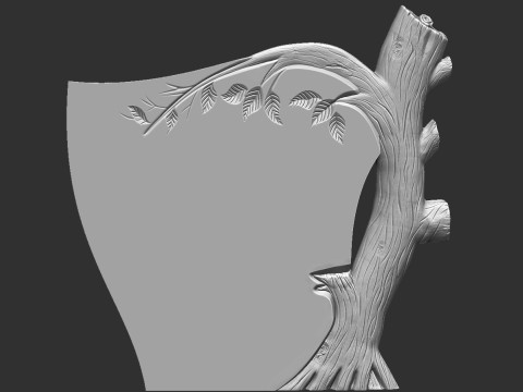 Tree Shaped Tombstone 3D Baskı Modeli