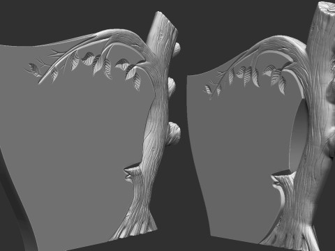 Tree Shaped Tombstone 3D Принт Модель
