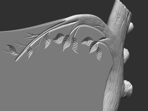 Tree Shaped Tombstone 3D Print Model
