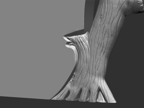 Tree Shaped Tombstone 3D Принт Модель