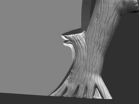 Tree Shaped Tombstone 3D Print Model