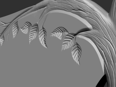 Tree Shaped Tombstone 3D Print Model