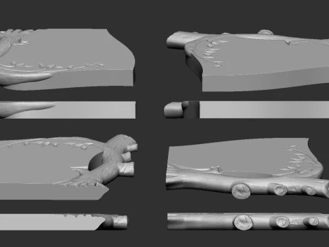 Tree Shaped Tombstone 3D Print Model
