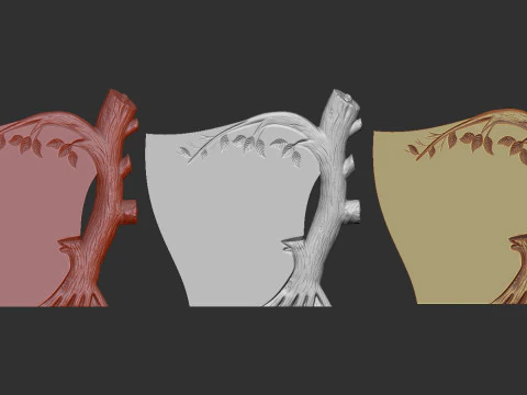 Tree Shaped Tombstone 3D Print Model