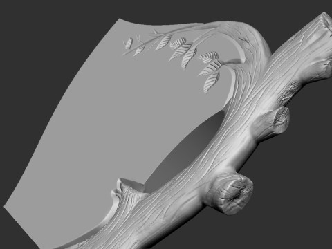 Tree Shaped Tombstone 3D Принт Модель