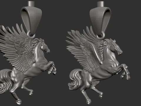 Pegasus Pendant 3D Print Model