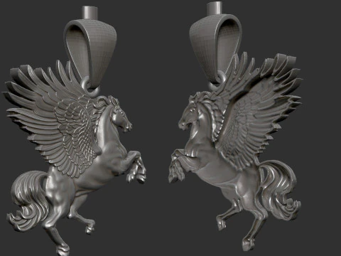 Pegasus Pendant 3D Print Model