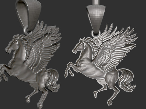 Pegasus Pendant 3D Print Model