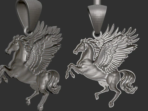 Pegasus Pendant 3D Print Model