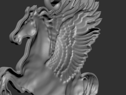Pegasus Pendant 3D Print Model