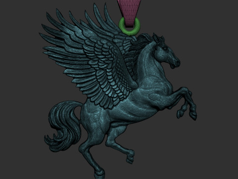 Pegasus Pendant 3D Print Model