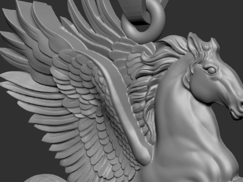 Pegasus Pendant 3D Print Model