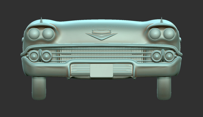 Chevrolet Impala 1958 front stl Modelo de Impressão 3D .c4d .max .obj .3ds .fbx .stl .blend 