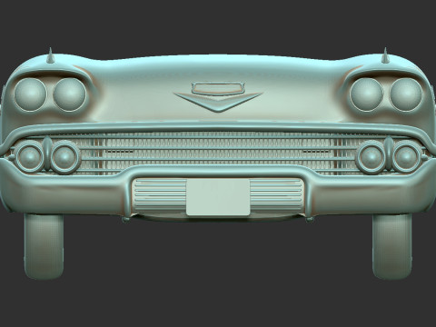 Chevrolet Impala 1958 front stl 3D Принт Модель