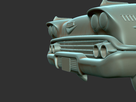Chevrolet Impala 1958 front stl Modelo de Impressão 3D