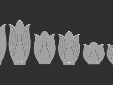 Tulip-shaped Tombstones 3D Baskı Modeli