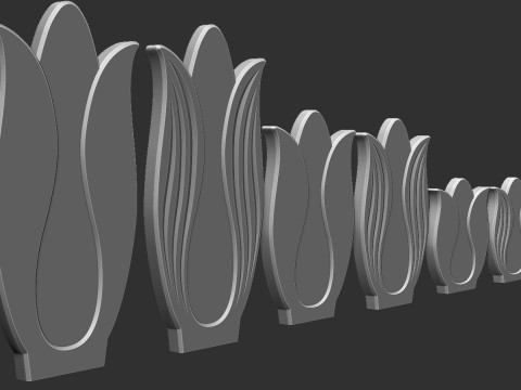 Tulip-shaped Tombstones 3D Baskı Modeli