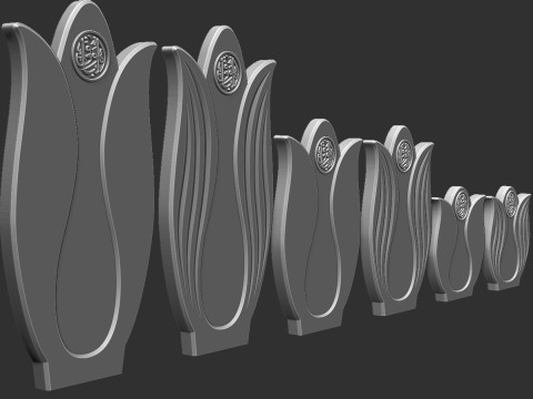 Tulip-shaped Tombstones 3D Baskı Modeli