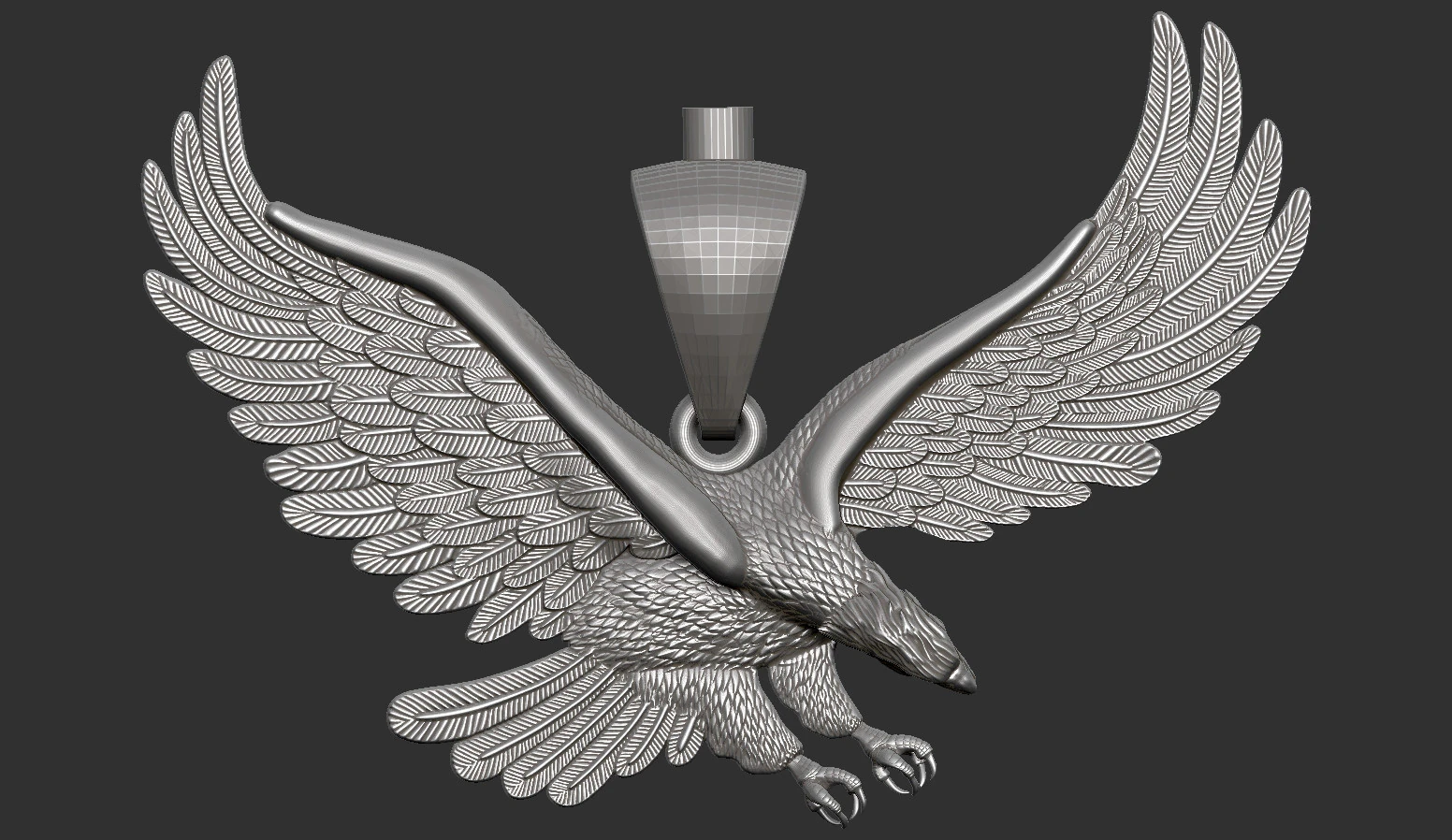Eagle Pendant 3D Print Model .c4d .max .obj .3ds .fbx .stl .blend 
