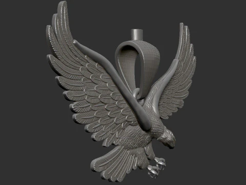 Eagle Pendant 3D Print Model
