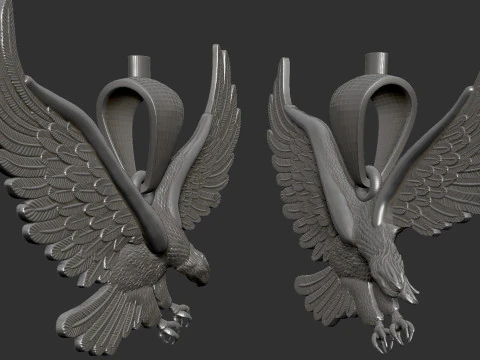 Eagle Pendant 3D Print Model