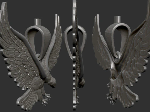 Eagle Pendant 3D Print Model
