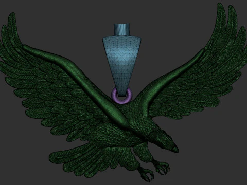 Eagle Pendant 3D Print Model