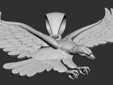 Eagle Pendant 3D Print Model