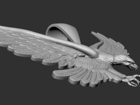 Eagle Pendant 3D Print Model