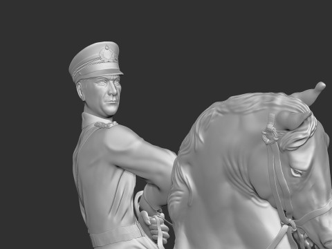 Gazi Mustafa Kemal Ataturk Relief 3D प्रिंट मॉडल