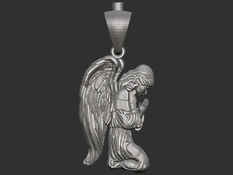 Betender Engel-Anh&auml;nger 3D Druckmodell