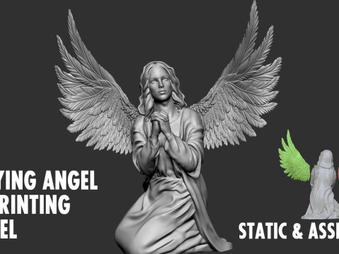 Praying Angel Modèles 3D en vedette