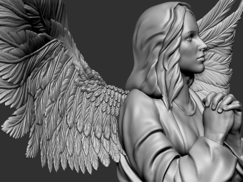 Praying Angel 3Dプリントモデル