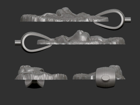 German Shepherd Pendant Model Cetak 3D