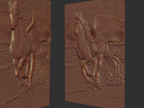 Pegasus Bas Relief 3D Druckmodell