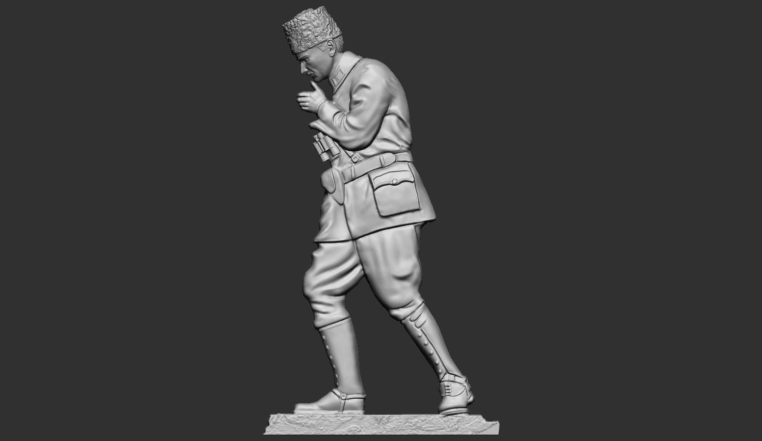 Гази Мустафа Кемаль Ататюрк Кочатепе 3D Принт Модель .c4d .max .obj .3ds .fbx .stl .blend 