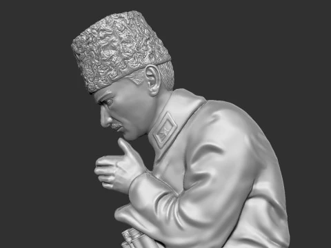 Гази Мустафа Кемаль Ататюрк Кочатепе 3D Принт Модель