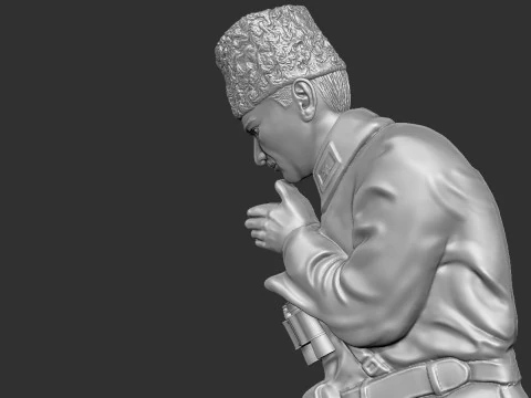 Гази Мустафа Кемаль Ататюрк Кочатепе 3D Принт Модель