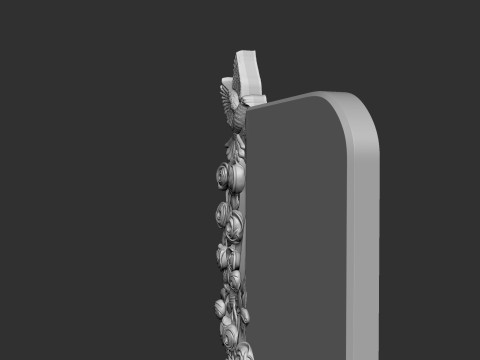Tombstone with Roses 3Dプリントモデル