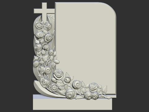 L&aacute;pide com cruz Modelo de Impressão 3D