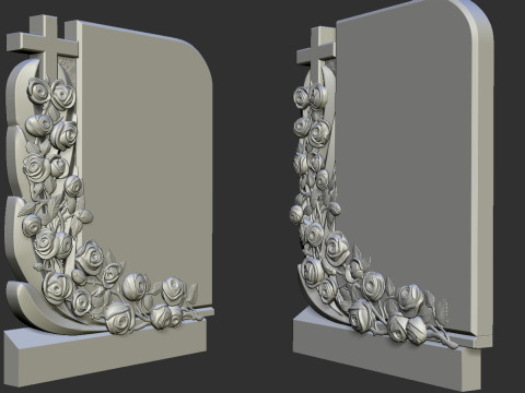 Tombstone with cross 3D प्रिंट मॉडल