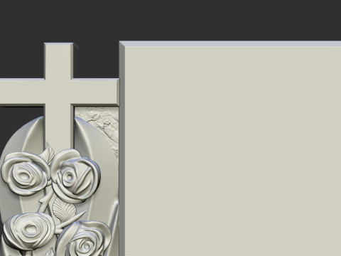 Tombstone with cross 3D प्रिंट मॉडल