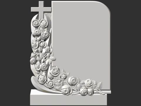 Tombstone with cross 3D प्रिंट मॉडल