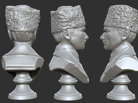 Gazi Mustafa Kemal Ataturk Statue 3Dプリントモデル