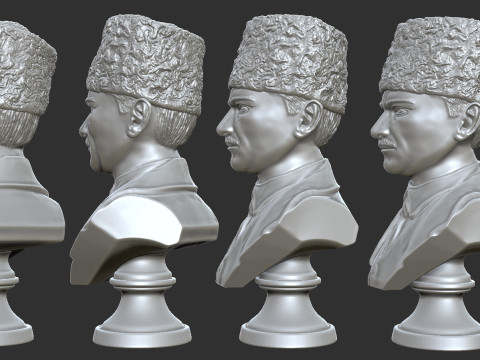 Gazi Mustafa Kemal Ataturk Statue 3Dプリントモデル