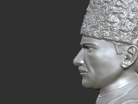 Gazi Mustafa Kemal Ataturk Statue 3Dプリントモデル