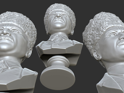 Gazi Mustafa Kemal Ataturk Statue 3Dプリントモデル