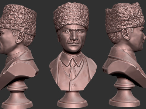 Gazi Mustafa Kemal Ataturk Statue 3Dプリントモデル
