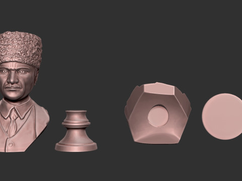 Gazi Mustafa Kemal Ataturk Statue 3Dプリントモデル