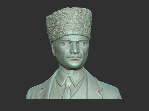 Gazi Mustafa Kemal Ataturk Bas Relief 3D Принт Модель